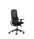 SILLA DE OFICINA OQONOS CHERG 021 NEGRA - REPOSABRAZOS 4D - ASIENTO DESLIZANTE