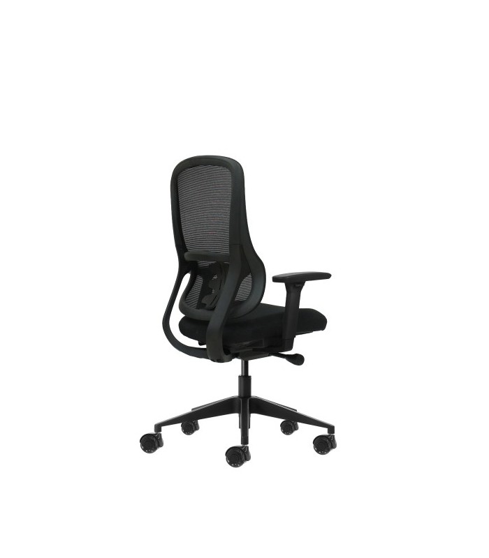 SILLA DE OFICINA OQONOS CHERG 021 NEGRA - REPOSABRAZOS 4D - ASIENTO DESLIZANTE