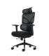 SILLA DE OFICINA OQONOS CHERG 010 NEGRA - RESPALDO Y ASIENTO DE MALLA ELASTICA