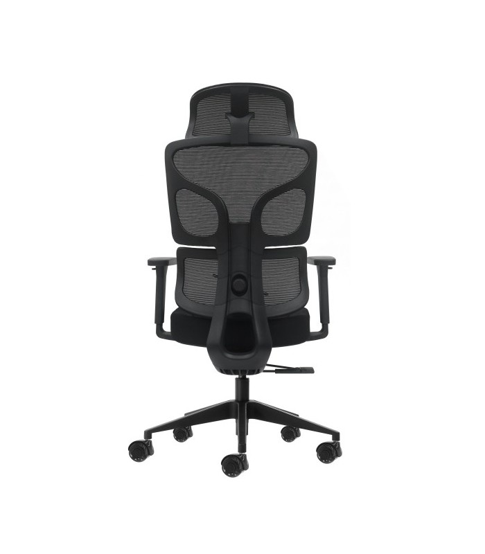 SILLA DE OFICINA OQONOS CHERG 010 NEGRA - RESPALDO Y ASIENTO DE MALLA ELASTICA