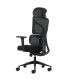 SILLA DE OFICINA OQONOS CHERG 010 NEGRA - RESPALDO Y ASIENTO DE MALLA ELASTICA