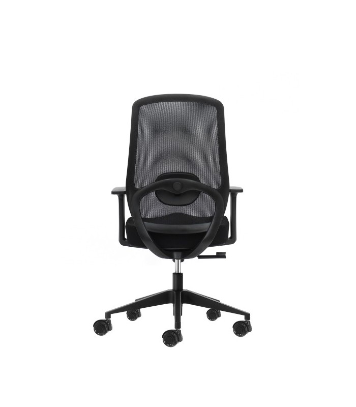 SILLA DE OFICINA OQONOS CHERG 001 NEGRA - RESPALDO DE MALLA TRANSPIRABLE - ASIENTO ERGONOM