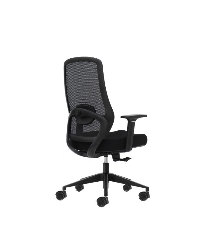 SILLA DE OFICINA OQONOS CHERG 001 NEGRA - RESPALDO DE MALLA TRANSPIRABLE - ASIENTO ERGONOM