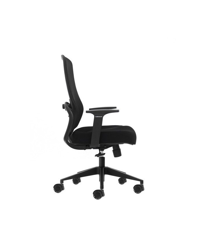 SILLA DE OFICINA OQONOS CHERG 001 NEGRA - RESPALDO DE MALLA TRANSPIRABLE - ASIENTO ERGONOM