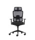 SILLA DE OFICINA OQONOS ERGONOMICA CHERG 027 NEGRA - REPOSACABEZAS CERVIAL AJUSTABLE