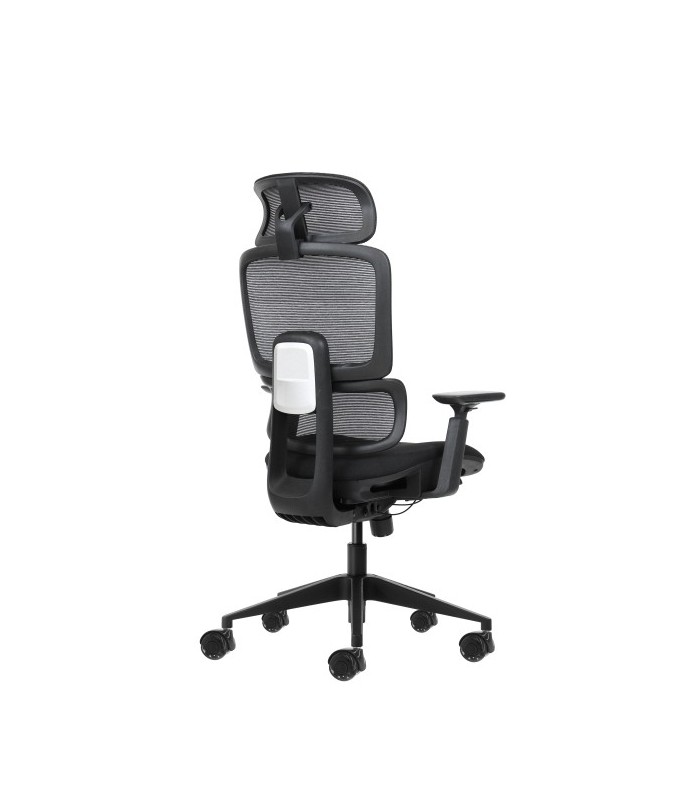 SILLA DE OFICINA OQONOS ERGONOMICA CHERG 027 NEGRA - REPOSACABEZAS CERVIAL AJUSTABLE