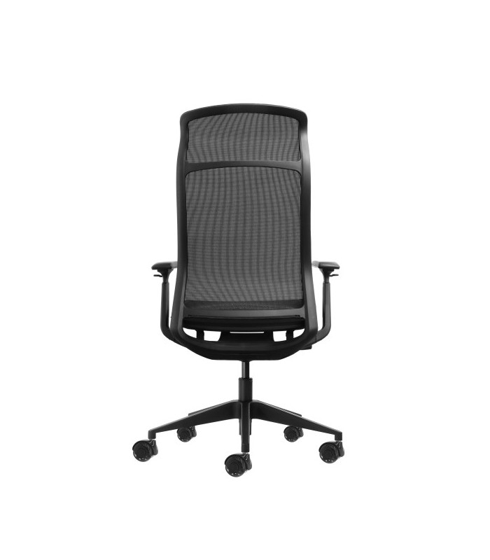 SILLA DE OFICINA OQONOS ERGONOMICA CHERG 028 NEGRA - REPSPALDO Y ASIENTO DE MALLA ELASTICA