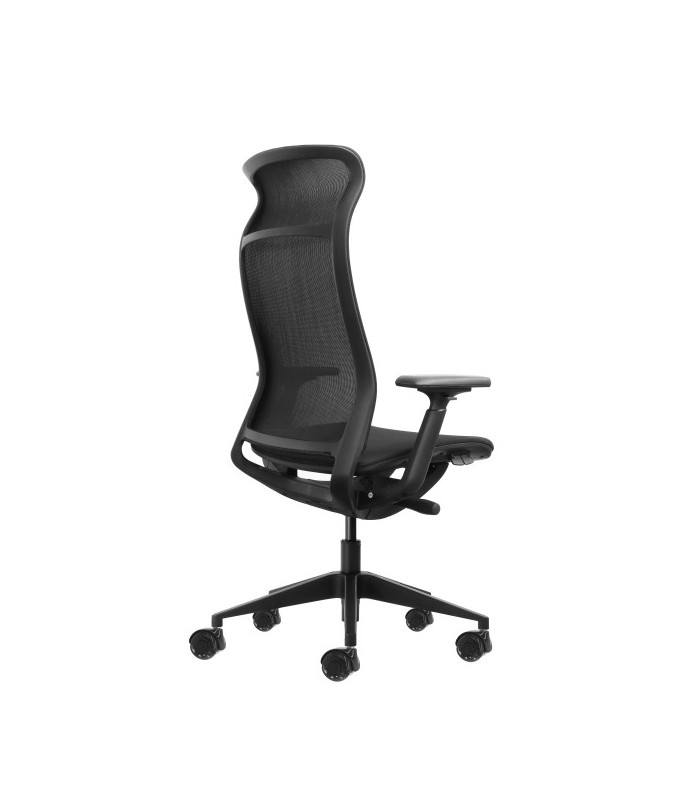 SILLA DE OFICINA OQONOS ERGONOMICA CHERG 028 NEGRA - REPSPALDO Y ASIENTO DE MALLA ELASTICA