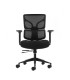 SILLA DE OFICINA OQONOS CHERG 012 NEGRA - RESPALDO Y ASIENTO DE MALLA ELASTICA