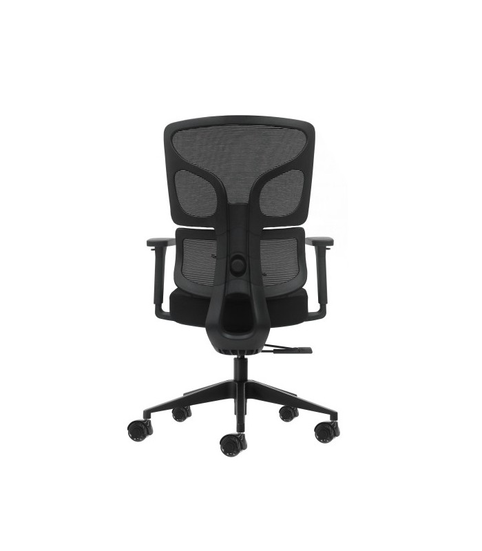 SILLA DE OFICINA OQONOS CHERG 012 NEGRA - RESPALDO Y ASIENTO DE MALLA ELASTICA
