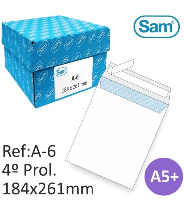 SOBRES BOLSA BLANCOS 184X261MM A-6