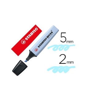 ROTULADOR FLUORESCENTE STABILO AZUL PASTEL