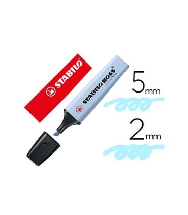 ROTULADOR FLUORESCENTE STABILO AZUL PASTEL