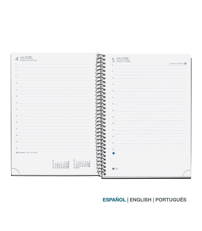 AGENDA ESPIRAL PLUS DIA PAGINA ESPIGAS 2027 MIQUELRIUS