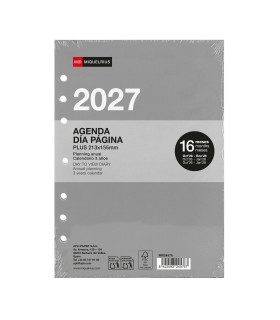 RECAMBIO AGENDA ANUAL PLUS DIA PAGINA 2027 MIQUELRIUS