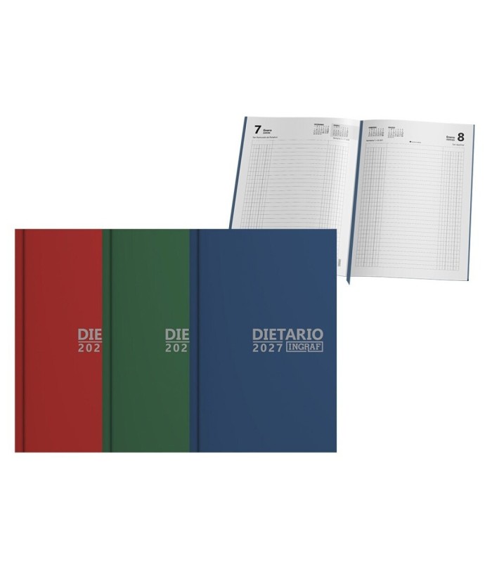DIETARIO ENCUADERNADO 1-4 VARIOS COLORES 2027 INGRAF