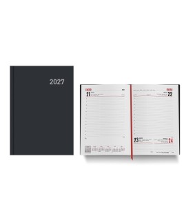 AGENDA PARIS DIA PAGINA 15x21cm NEGRA INGRAF 2027