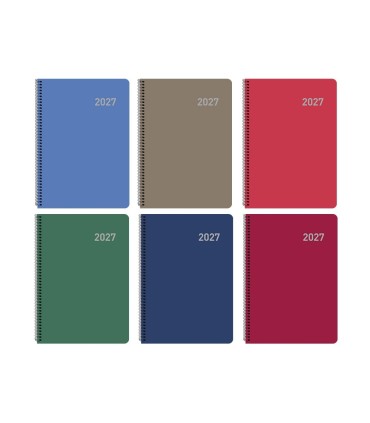 AGENDA ROMA DIA PAGINA CON ESPIRAL 15x21cm VARIOS COLORES INGRAF 2027