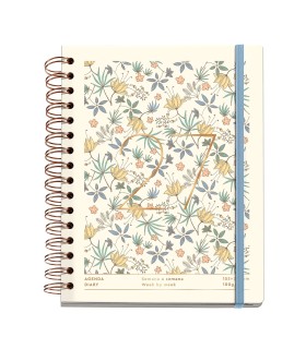 AGENDA PLUS WIRE-O DIA PAGINA CREAM LIBERTY 2027 MIQUELRIUS