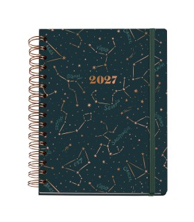 AGENDA PLUS WIRE-O DIA PAGINA CONSTELLATIONS 2027 MIQUELRIUS