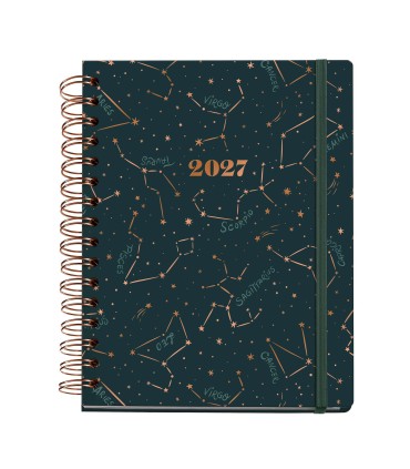 AGENDA PLUS WIRE-O DIA PAGINA CONSTELLATIONS 2027 MIQUELRIUS