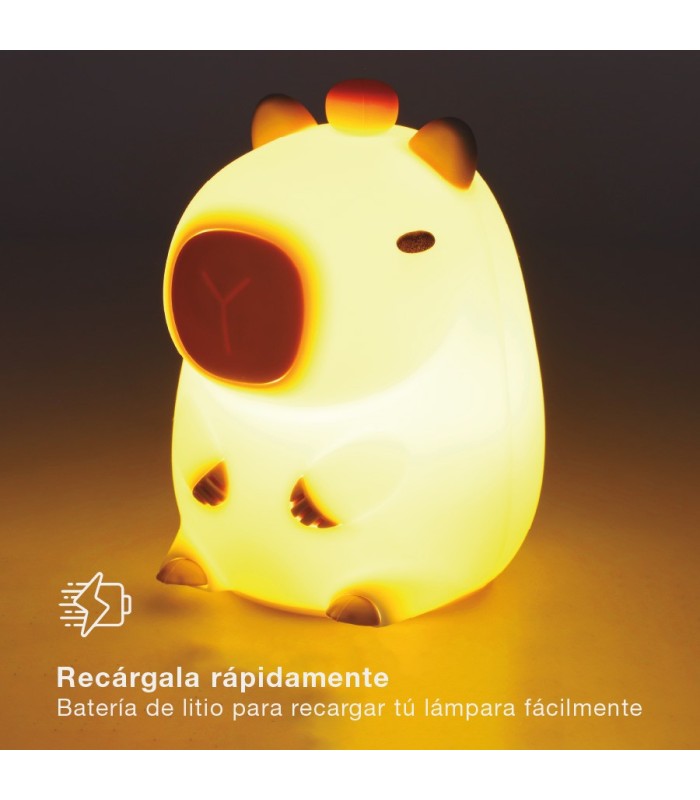 LUZ DE NOCHE INFANTIL LED CAPIBARA 1W GSC LUZ RGB - BATERIA RECARGABLE