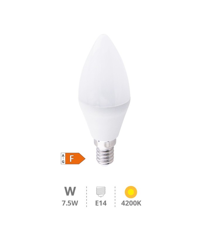 BOMBILLA LED GSC VELA C37 E14 7 5W LUZ NEUTRA 4200K 700 LUMENES