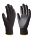 PAR DE GUANTES POLIESTER Y POLIURETANO NEGROS GSC - TALLA 7