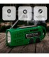 RADIO CON LINTERNA LED GSC - DINAMO, SOLAR, RECARGABLE, USB POWERBANK - 150 LUMENES