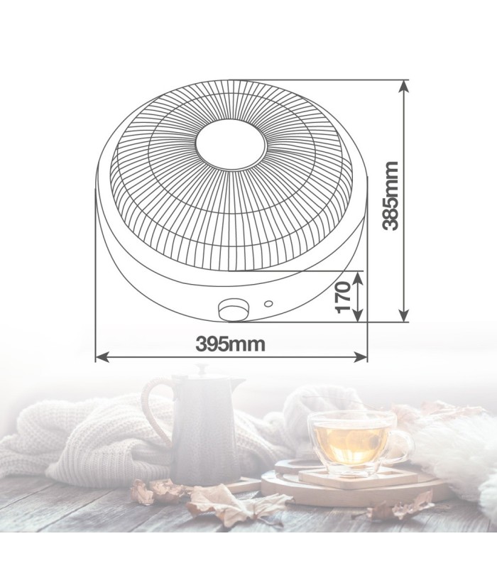 BRASERO ELECTRICO CERAMICO NALTIO GSC - POTENCIA MAX  900W - 2 NIVELES DE CALEFACCION