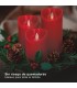 PACK 3 VELAS LED DECORATIVAS DE CERA GSC 100-120-150mm ROJAS