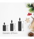 PACK 3 VELAS LED DECORATIVAS DE CERA GSC 100-120-150mm ROJAS