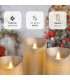 PACK 3 VELAS LED DECORATIVAS DE CERA GSC 100-120-150mm DORADAS