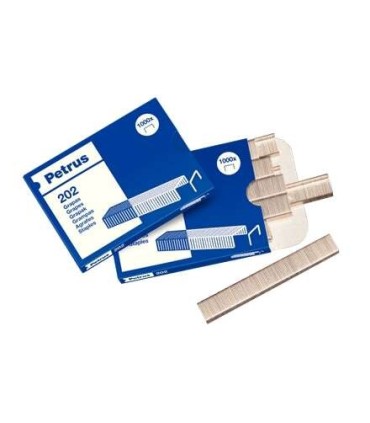 GRAPAS PETRUS 202 GALVANIZADAS - CAJA 1000 GRAPAS