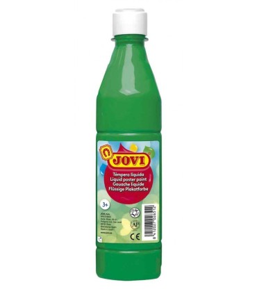 TEMPERA LIQUIDA VERDE MEDIO JOVI 500ml - LAVABLE -COLORES MEZCLABLES