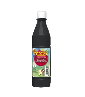 TEMPERA LIQUIDA NEGRA JOVI 500ml - LAVABLE -COLORES MEZCLABLES
