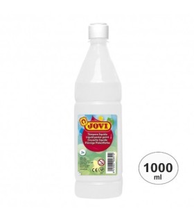 TEMPERA ESCOLAR JOVI BLANCA 1 LITRO - ALTO PODER CUBRIENTE - SECADO RAPIDO