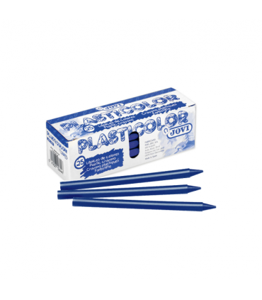 CERA JOVI PLASTICOLOR AZUL OSCURO CAJA 25 UND