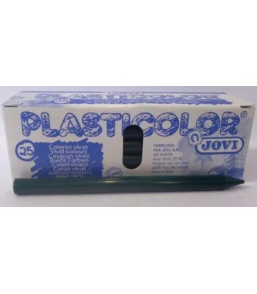 CERA JOVI PLASTICOLOR VERDE OSCURO CAJA 25 UNIDADES