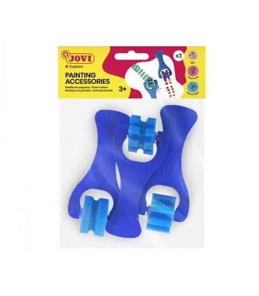BOLSA 3 RODILLOS DE ESPUMA CON ESTAMPADOS DIVERSOS JOVI