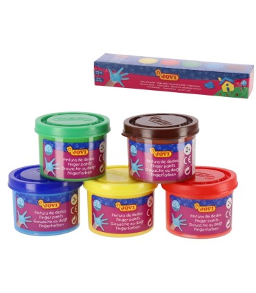 PINTURA DEDOS JOVI PACK 5 BOTES SURTIDOS