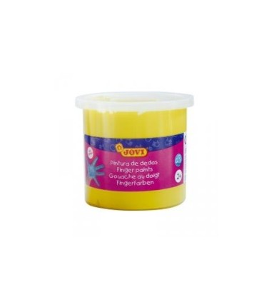 PINTURA DEDOS AMARILLA 125ML - TEXTURA GELATINOSA - LAVABLE - NO TOXICOS