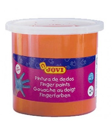 PINTURA DEDOS NARANJA 125ML - TEXTURA GELATINOSA - LAVABLE - NO TOXICOS