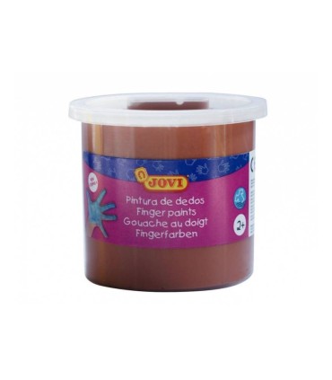 PINTURA DEDOS MARRON 125ML - TEXTURA GELATINOSA - LAVABLE - NO TOXICOS