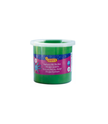 PINTURA DEDOS VERDE 125ML - TEXTURA GELATINOSA - LAVABLE - NO TOXICOS