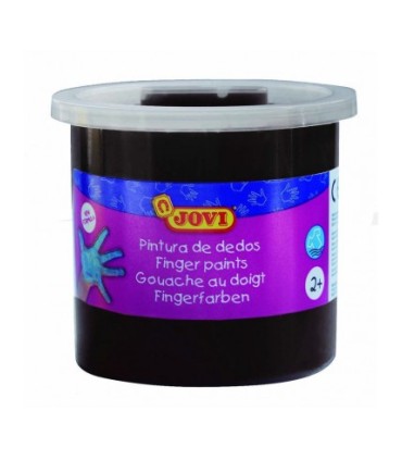 PINTURA DEDOS NEGRO 125ML - TEXTURA GELATINOSA - LAVABLE - NO TOXICOS