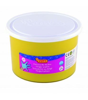 PINTURA DEDOS AMARILLO 500ML JOVI - TEXTURA GELATINOSA - LAVABLE - NO TOXICOS