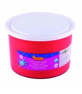 PINTURA DEDOS ROJO 500ML JOVI - TEXTURA GELATINOSA - LAVABLE - NO TOXICOS
