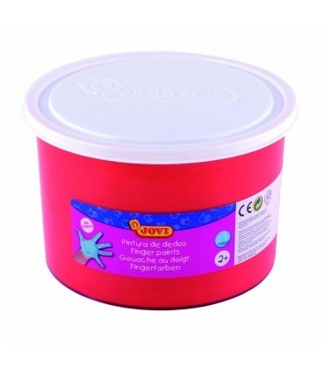PINTURA DEDOS ROJO 500ML JOVI - TEXTURA GELATINOSA - LAVABLE - NO TOXICOS