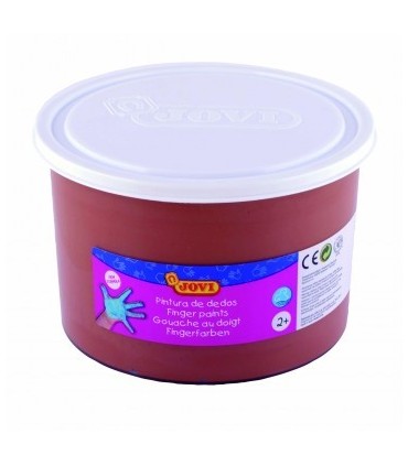 PINTURA DEDOS MARRON 500ML JOVI - TEXTURA GELATINOSA - LAVABLE - NO TOXICOS